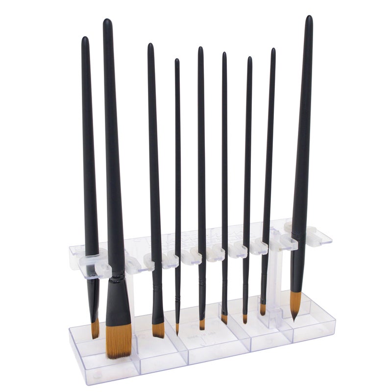 Masterson Sta-New Brush Holder, for Artist Paint Brush Drying, Storage, Organizing and Protection, Holds 10 Art Brushes Bristles Pointing Down, Fine Art, Studio, Classroom, Desktop, Made in USA - Image 1